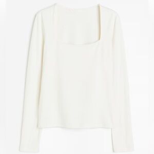 H&M Cream Long Sleeve Top